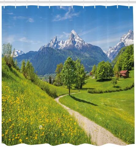 East Urban Home Mountains Shower Curtain East Urban Home Size: 180cm H x 175cm W  - Size: 200cm H x 175cm W East Urban Home Mountains Shower Curtain East Urban Home Size: 180cm H x 175cm W  - Size: 200cm H x 175cm W