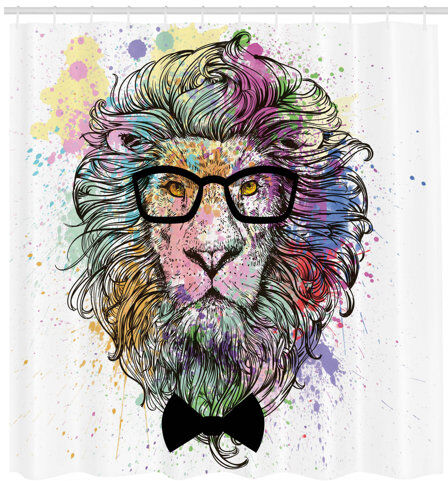 East Urban Home Hipster Shower Curtain East Urban Home Size: 180cm H x 175cm W  - Size: 240cm H x 175cm W East Urban Home Hipster Shower Curtain East Urban Home Size: 180cm H x 175cm W  - Size: 240cm H x 175cm W