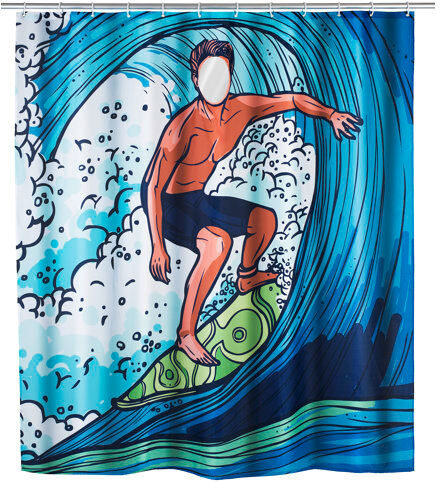 Happy Larry Deas Boy Shower Curtain Happy Larry  - Size: 71cm H X 25cm W X 105cm D Happy Larry Deas Boy Shower Curtain Happy Larry  - Size: 71cm H X 25cm W X 105cm D