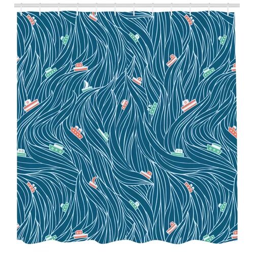 East Urban Home Marine Life Shower Curtain East Urban Home Size: 200cm H x 175cm W  - Size: Standard (72" x 72") Extra Long (72" x 96")