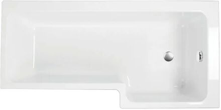 Freeport Park Bricelyn L-Shape 1700 mm x 820mm Shower Bath Freeport Park Waste Location: Left  - Size: Kingsize (5') Freeport Park Bricelyn L-Shape 1700 mm x 820mm Shower Bath Freeport Park Waste Location: Left  - Size: Kingsize (5')