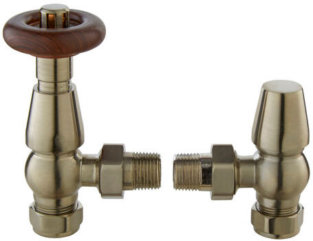 Bayswater Bathrooms Solid Brass Angled Thermostatic Radiator Valve Bayswater Bathrooms Finish: Golden  - Size: 7cm H X 20cm W X 19cm D Bayswater Bathrooms Solid Brass Angled Thermostatic Radiator Valve Bayswater Bathrooms Finish: Golden  - Size: 7cm H X 20cm W X 19cm D