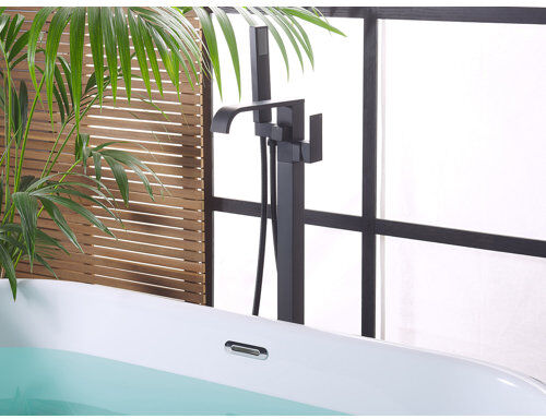 Ebern Designs Blouin Freestanding Bath Mixer Tap Ebern Designs  - Size: 148cm H X 160cm W X 33cm D Ebern Designs Blouin Freestanding Bath Mixer Tap Ebern Designs  - Size: 148cm H X 160cm W X 33cm D