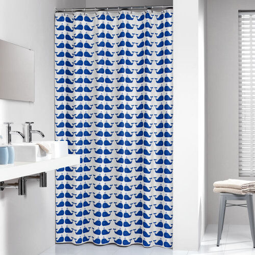 Sealskin Whale Shower Curtain PEVA 180X200 Cm Blue Sealskin  - Size: Standard (72" x 72") Sealskin Whale Shower Curtain PEVA 180X200 Cm Blue Sealskin  - Size: Standard (72" x 72")