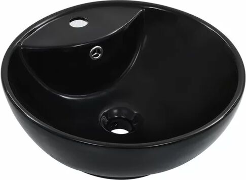 Belfry Bathroom Phoibos Ceramic Countertop Basin Belfry Bathroom Basin Finish: Black  - Size: 140cm H X 420cm W X 420cm D