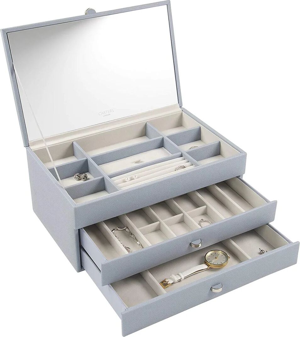 ClassicLiving Carters Jewellery Box blue 15.0 H x 33.0 W x 18.5 D cm