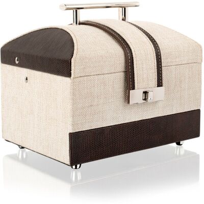 17 Stories Genuine Leather-Trimmed Layered Jewellery Box 19cm H X 20cm W X 15.5cm D 17 Stories Genuine Leather-Trimmed Layered Jewellery Box 19cm H X 20cm W X 15.5cm D