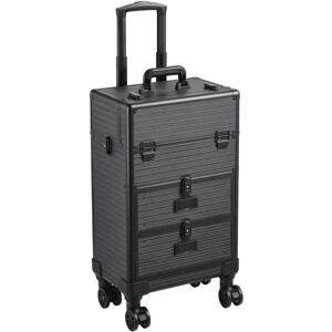 Brayden Studio Metal Travel Case + Drawers 56.0 H x 14.56 W x 24.0 D cm