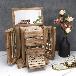 Union Rustic Large Downridge Jewellery Box brown 32.0 H x 26.67 W x 16.3 D cm