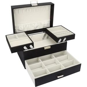 Brayden Studio Rumfelt Jewellery Box + black 14.0 H x 22.5 W x 15.5 D cm