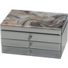 Fleur De Lis Living Glitter Swirl Jewellery Box brown/gray 14.0 H x 27.0 W x 18.0 D cm