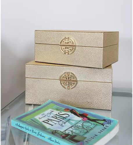 Fairmont Park 2 Piece Jewellery Box Set Fairmont Park Finish: Gold 42 cm H x 59.4 cm W x 5 cm D Fairmont Park 2 Piece Jewellery Box Set Fairmont Park Finish: Gold 42 cm H x 59.4 cm W x 5 cm D