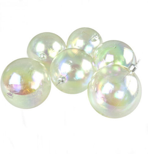 The Seasonal Aisle Luxury Shatterproof Ball Ornament (Set of 3) The Seasonal Aisle Colour: Clear Iridescent  - Size: 7cm H X 5cm W X 10cm D The Seasonal Aisle Luxury Shatterproof Ball Ornament (Set of 3) The Seasonal Aisle Colour: Clear Iridescent  - Size: 7cm H X 5cm W X 10cm D