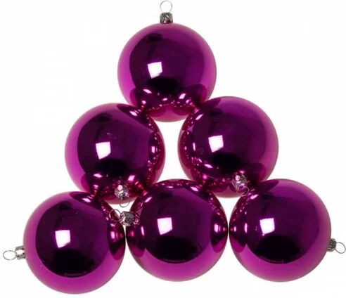 The Seasonal Aisle Luxury Shatterproof Ball Ornament (Set of 3) The Seasonal Aisle Colour: Cerise Pink  - Size: 33cm H x 6cm W