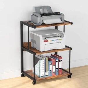 Borough Wharf Swallow Mobile Printer Stand black/brown 75.0 H x 50.0 W x 40.0 D cm