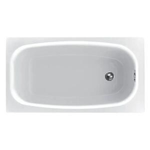 Freeport Park Briceno Super Strong Acrylic Space Saver Straight Single Ended Bathtub 45.0 H x 148.0 W cm