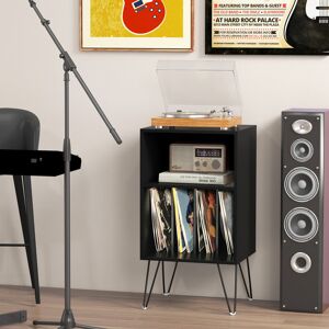 Borough Wharf Record Player Stand 3-Tier Turntable Stand-Black Black 88cm H X 48cm W X 40cm D Borough Wharf Record Player Stand 3-Tier Turntable Stand-Black Black 88cm H X 48cm W X 40cm D