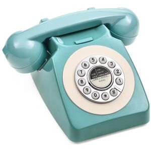 Marlow Home Co. Retro Corded Home Telephone - Working House Landline Phone Machine Vitage Rotary Old Classic Style Blue 14cm H X 12cm W X 21cm D Marlow Home Co. Retro Corded Home Telephone - Working House Landline Phone Machine Vitage Rotary Old Classic Style Blue 14cm H X 12cm W X 21cm D