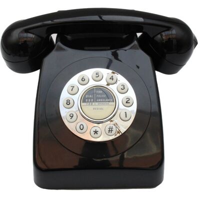 Marlow Home Co. Rotary Dial Corded Telephone 14cm H X 12cm W X 21cm D Marlow Home Co. Rotary Dial Corded Telephone 14cm H X 12cm W X 21cm D