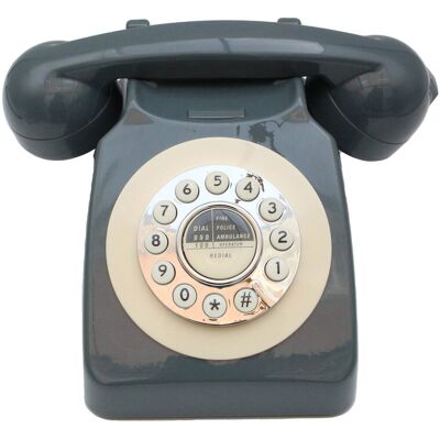 Marlow Home Co. Rotary Dial Corded Telephone 14cm H X 11cm W X 21cm D Marlow Home Co. Rotary Dial Corded Telephone 14cm H X 11cm W X 21cm D