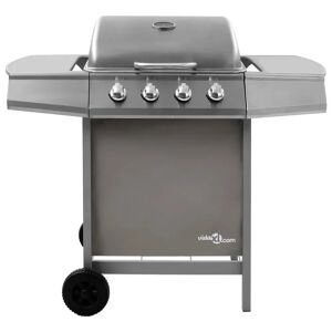 vidaXL 4 - Burner Natural Gas 13648 BTU Gas Grill gray 96.5 H x 107.5 W x 55.0 D cm