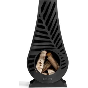 Cook King 108Cm H x 50Cm W Steel Wood Burning Outdoor Chiminea black/brown/gray 108.0 H x 50.0 W x 33.0 D cm