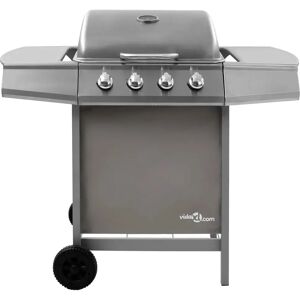 vidaXL 4 - Burner Natural Gas 13648 BTU Gas Grill gray 96.5 H x 107.5 W x 55.0 D cm