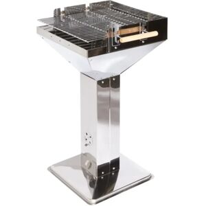 Tepro Vista Stainless Steel Pedestal BBQ Grill gray 90.0 H x 61.0 W x 48.0 D cm