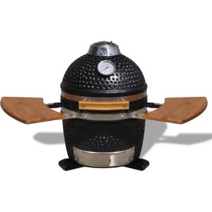 Dakota Fields Kamado 21cm Charcoal/Wood Barbecue black/brown/gray 44.0 H x 33.0 W x 33.0 D cm