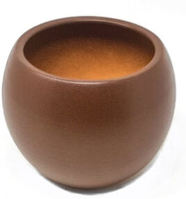 Latitude Run Elraine Ceramic Plant Pot Latitude Run Colour: Brown, Size: 25cm H x 30cm W x 30cm D  - Size: 90cm H X 45cm W X 40cm D