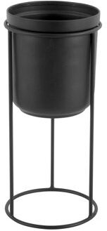 Present Time Tub Metal Plant Pot Present Time Colour: Black Present Time Tub Metal Plant Pot Present Time Colour: Black