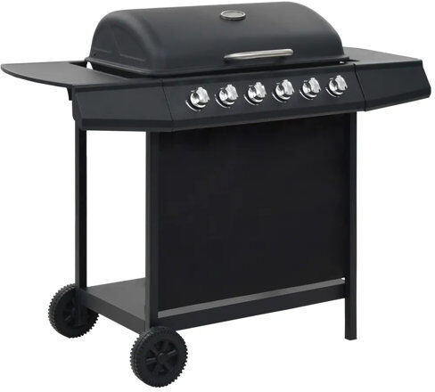 vidaXL 63.5cm 6-Burner Portable Liquid Propane Barbecue Grill vidaXL  - Size: 32cm H X 40cm W X 80cm D vidaXL 63.5cm 6-Burner Portable Liquid Propane Barbecue Grill vidaXL  - Size: 32cm H X 40cm W X 80cm D