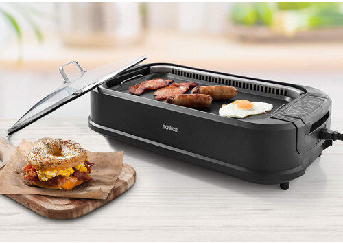 Tower Smokeless Grill with Lid Tower 103cm H X 14cm W X 24cm D Tower Smokeless Grill with Lid Tower 103cm H X 14cm W X 24cm D