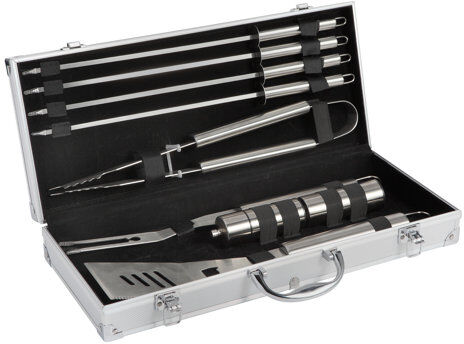 Symple Stuff 9 Piece Barbecue Chef Set Symple Stuff  - Size: 46cm H X 56cm W X 13cm D Symple Stuff 9 Piece Barbecue Chef Set Symple Stuff  - Size: 46cm H X 56cm W X 13cm D