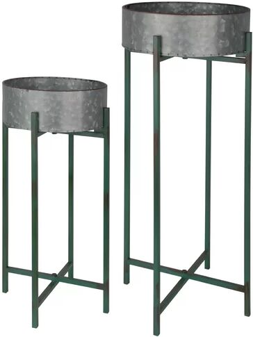 Borough Wharf Decatur 2 Piece Metal Plant Pot Set Borough Wharf  - Size: Rectangle 120 x 180cm Borough Wharf Decatur 2 Piece Metal Plant Pot Set Borough Wharf  - Size: Rectangle 120 x 180cm