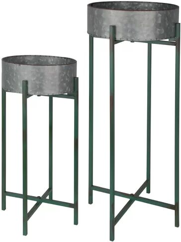 Borough Wharf Decatur 2 Piece Metal Plant Pot Set Borough Wharf  - Size: Rectangle 120 x 180cm