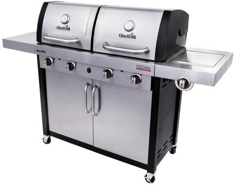 Char-Broil Professional Series 4600 S Double Header - 4 Burner Gas Barbecue Grill with TRU-Infrared Technology and Side-Burner Char-Broil  - Size: 134cm H X 146cm W X 86cm D Char-Broil Professional Series 4600 S Double Header - 4 Burner Gas Barbecue Grill with TRU-Infrared Technology and Side-Burner Char-Broil  - Size: 134cm H X 146cm W X 86cm D