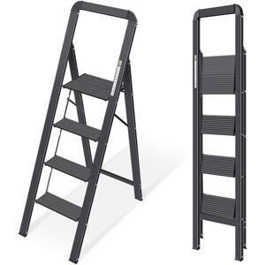WFX Utility 4 - Step Aluminium Lightweight Folding Step Ladder Black 10.6cm H WFX Utility 4 - Step Aluminium Lightweight Folding Step Ladder Black 10.6cm H