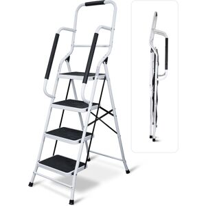 WFX Utility 4 - Step Metal Folding Step Ladder White 9,540.24cm H WFX Utility 4 - Step Metal Folding Step Ladder White 9,540.24cm H