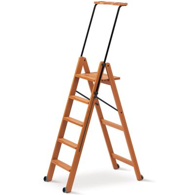 Union Rustic Bella 5.97 ft Wood Step Ladder with 265 lb. Load Capacity Cherry Wood 420cm H Union Rustic Bella 5.97 ft Wood Step Ladder with 265 lb. Load Capacity Cherry Wood 420cm H