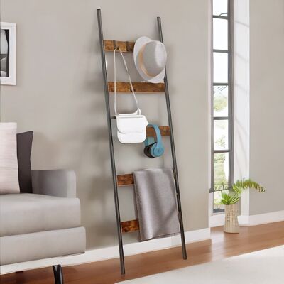 Latitude Run Industrial Rustic 5 ft Blanket Ladder Brown 160cm H X 44cm W X 1cm D Latitude Run Industrial Rustic 5 ft Blanket Ladder Brown 160cm H X 44cm W X 1cm D