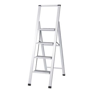 Wenko Abrianna 1.5m Aluminium Step Ladder black/gray 153.0 H x 44.0 W x 5.5 D cm