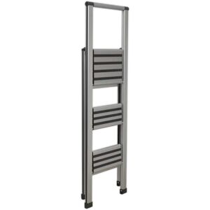 Symple Stuff 1.3m Aluminium Step Ladder gray 130.0 H x 47.0 W x 9.0 D cm