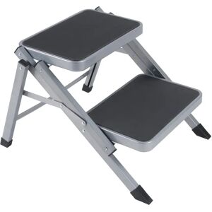 Symple Stuff Crim Collapsible 2-Step Steel Step Stool with 150kg Load Capacity gray 4000.0 H x 50.0 W x 59.0 D cm