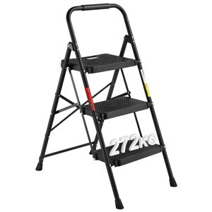 WFX Utility Hoisington 3 - Step Folding Heavy Duty Step Ladder black/gray 103.4 H x 46.0 W x 74.9 D cm