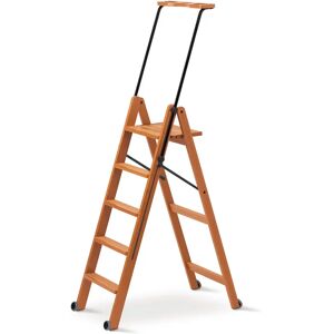 Union Rustic Bella 5.97 ft Wood Step Ladder with 265 lb. Load Capacity brown 18200.0 H x 50.0 W x 90.0 D cm