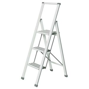 Wenko Abrianna 1.27m Aluminium Step Ladder gray