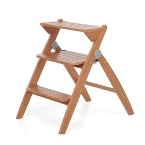 Foppapedretti Stepbystep 2-Step Wood Step Stool with 276 lb. Load Capacity brown 84.0 H x 49.0 W x 71.0 D cm