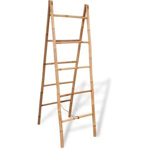 17 Stories Double Towel Ladder with 5 Rungs Bamboo 50x160 cm brown 16000.0 H x 50.0 W x 60.0 D cm