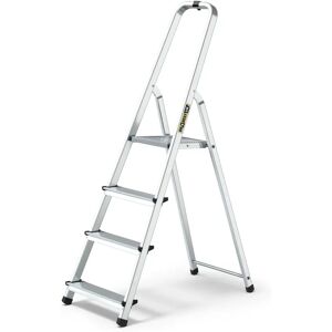 DRABEST UK 4 - Step Aluminium Folding Step Ladder gray 1.45 H x 0.43 W x 0.1 D cm